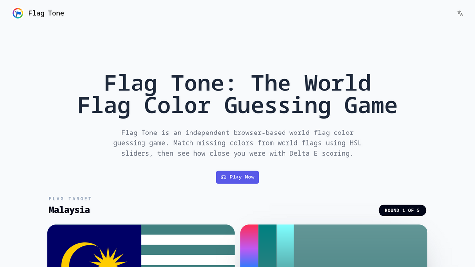 Screenshot of Flag Tone