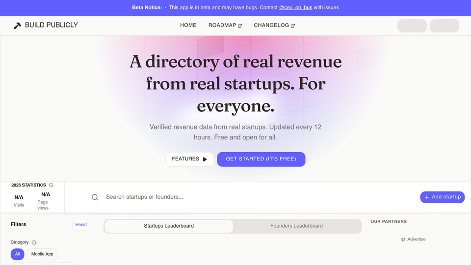 Screenshot of Build Publicly