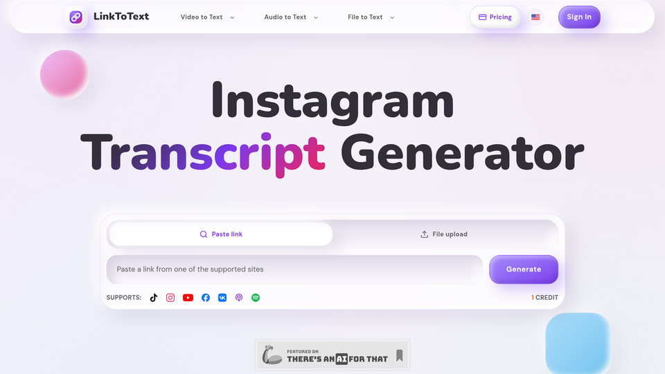 Screenshot of Link to Text