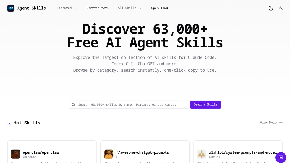 Screenshot of Agent Skills