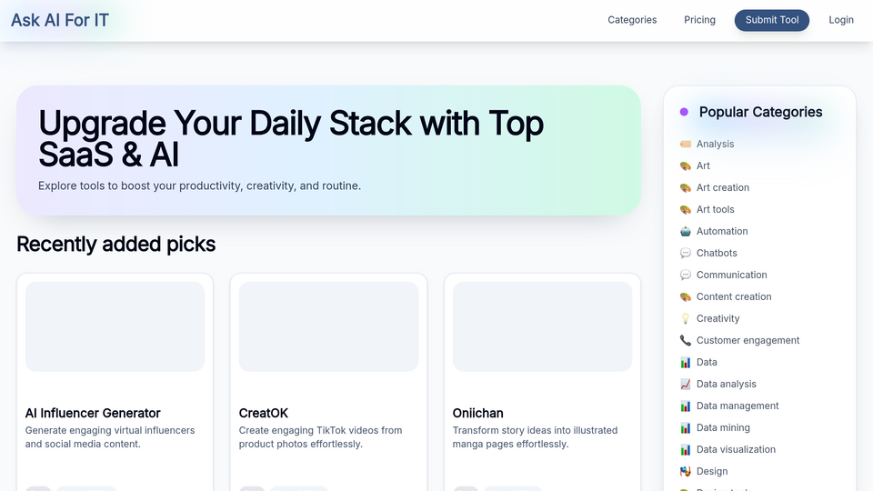 Screenshot of Directory Ask AI For It