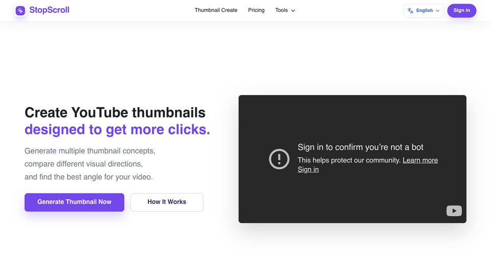 Screenshot of StopScroll