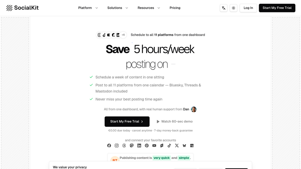 Screenshot of SocialKit