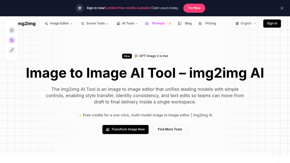Screenshot of img2img AI