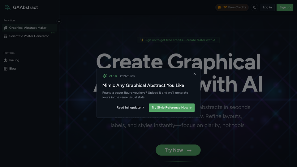 Screenshot of GAAbstract