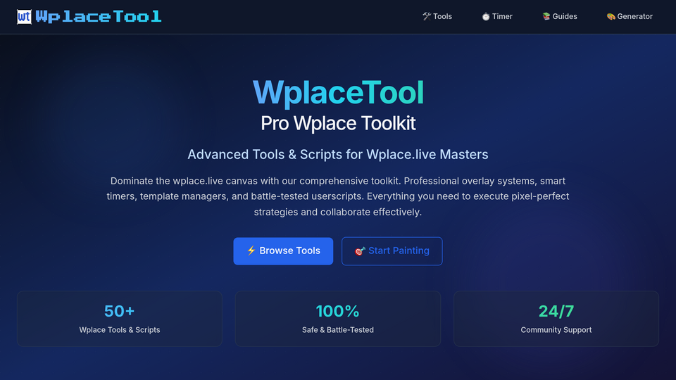 Screenshot of WplaceTool