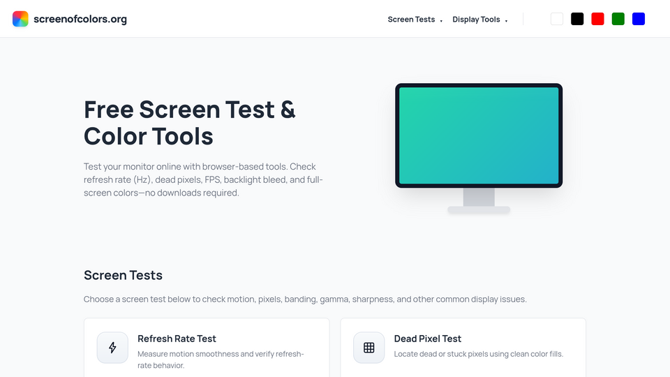 Screenshot of screenofcolors-org