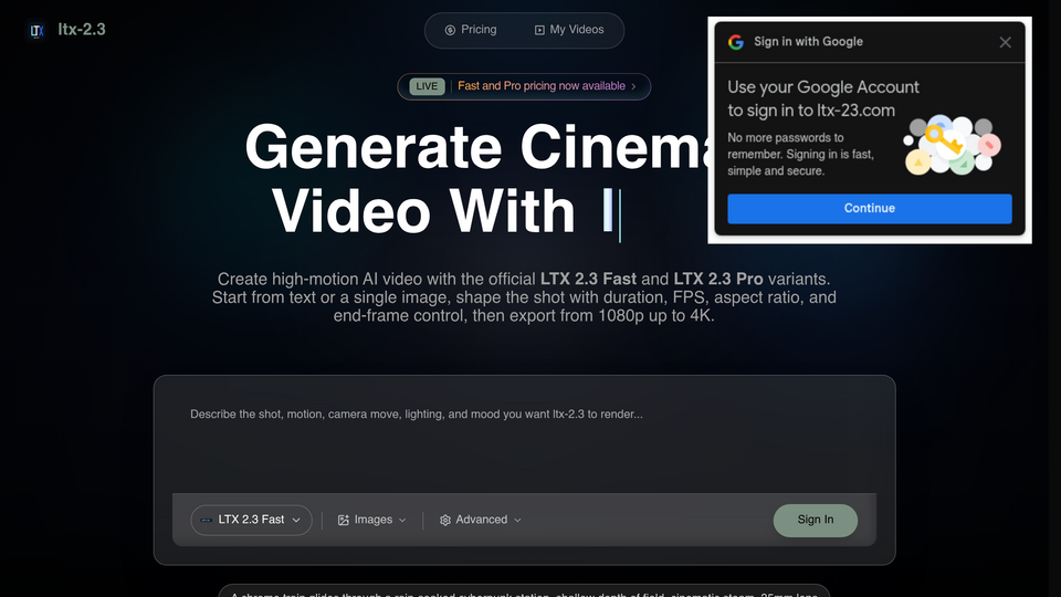 Screenshot of ltx 2.3