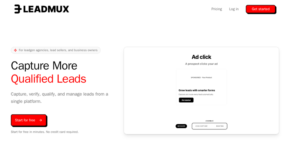 Screenshot of Leadmux