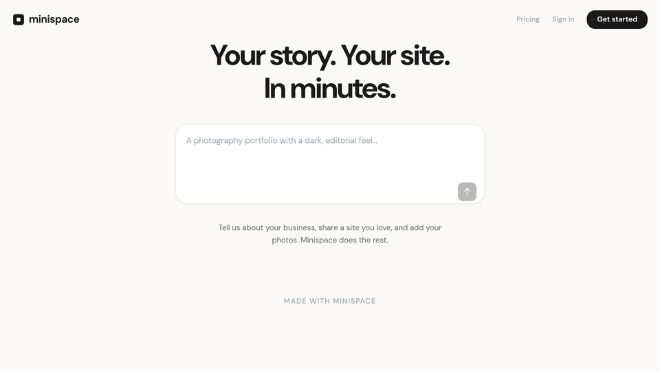 Screenshot of minispace