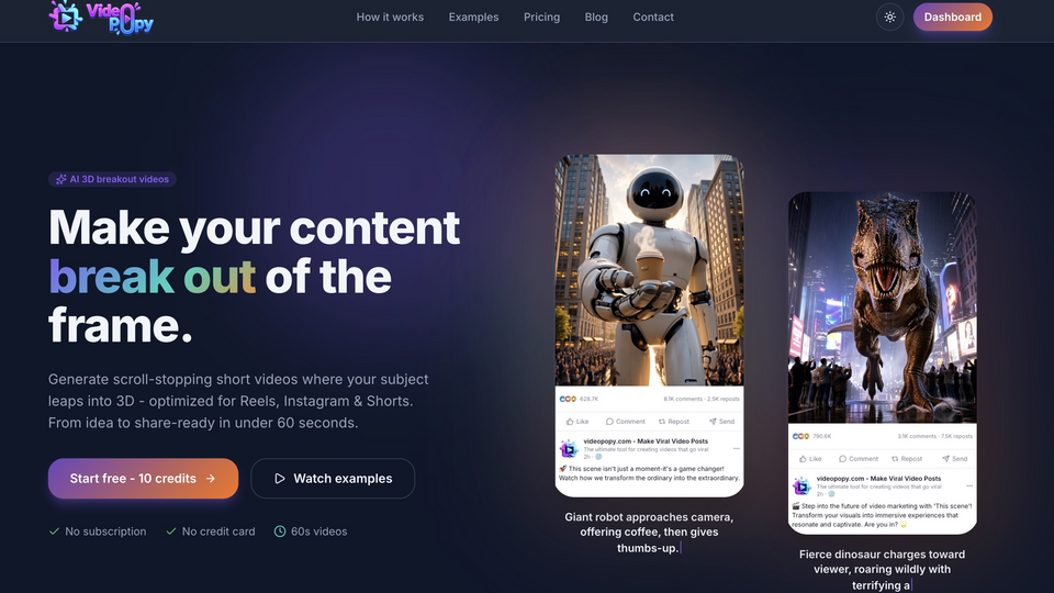 Screenshot of VideoPopy