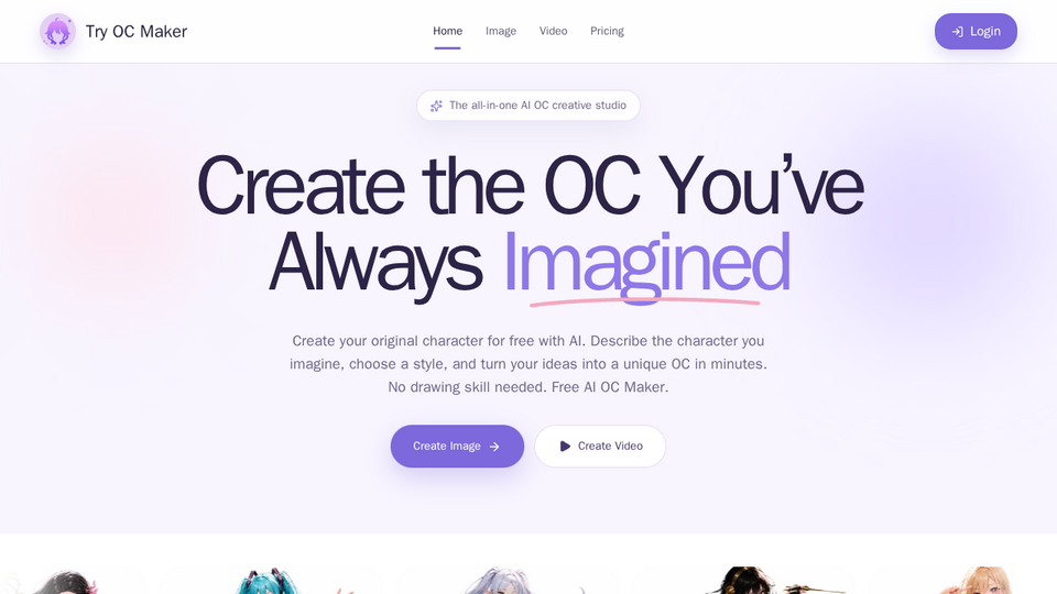 Screenshot of Try OC Maker