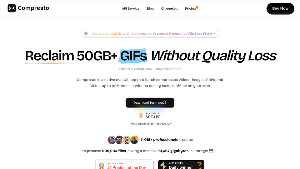 Screenshot of Compresto