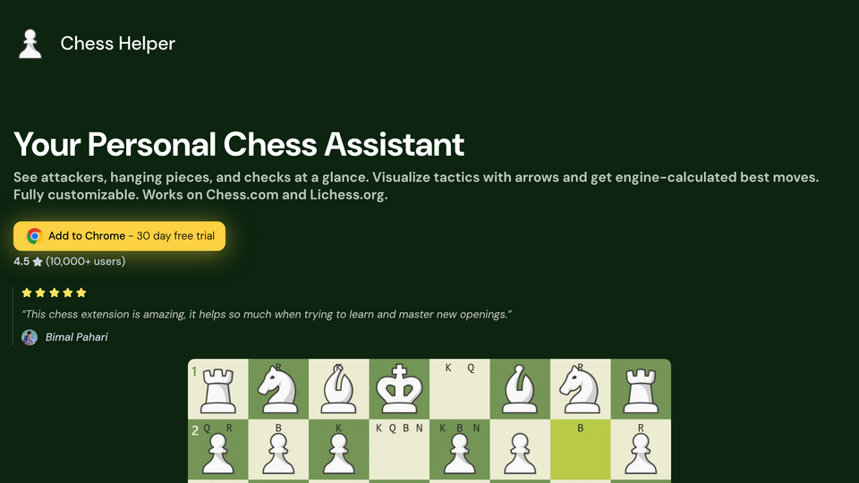 Screenshot of Chess Helper