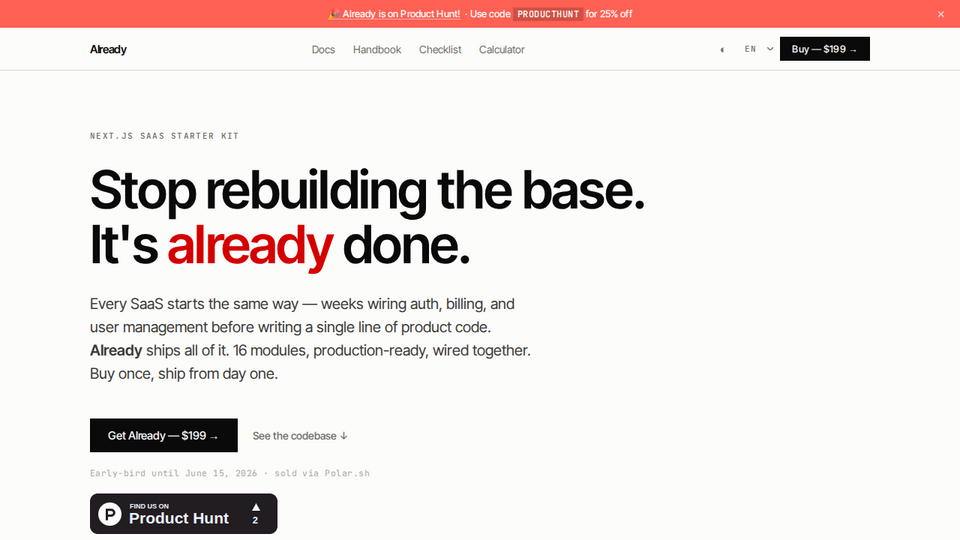 Screenshot of Already