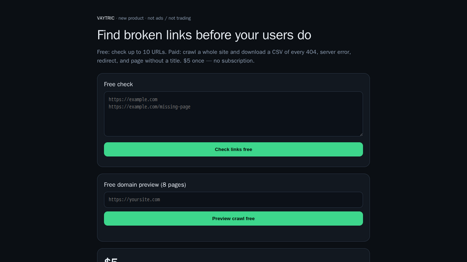 Screenshot of Vaytric Link Health