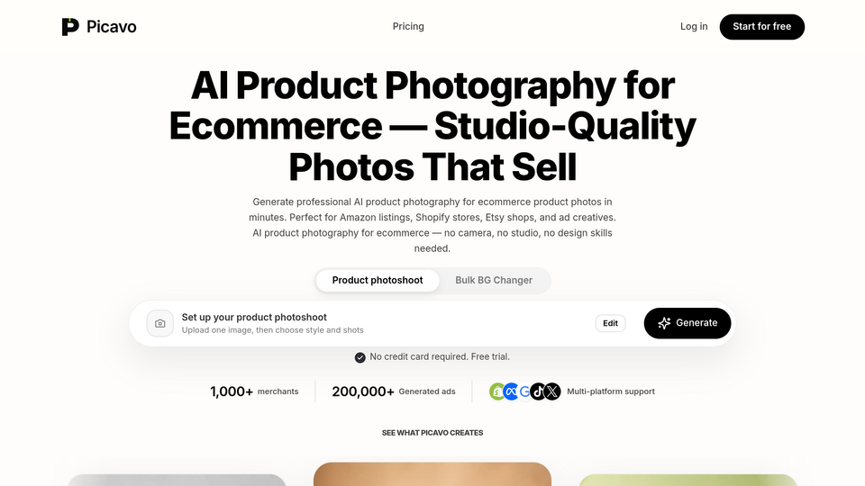 Screenshot of Picavo - AI ADs Maker