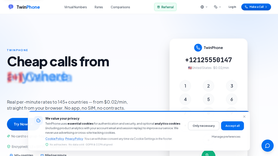 Screenshot of Twin-Phone