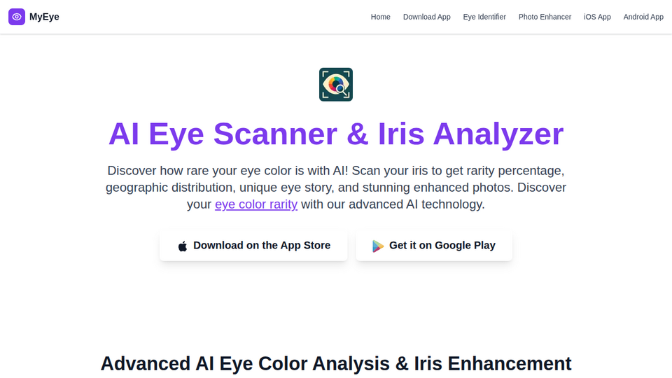 Screenshot of Eye Color Identifier