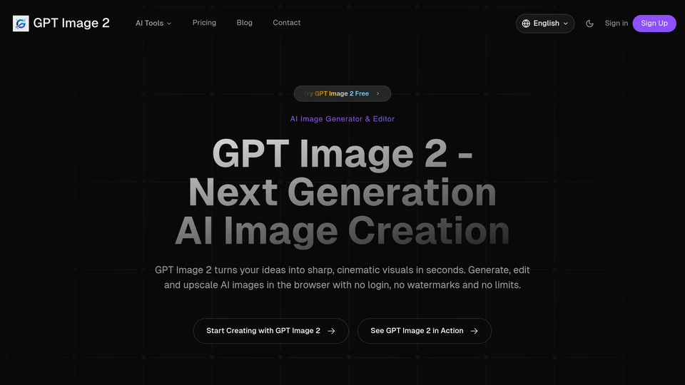 Screenshot of gptimage2.art