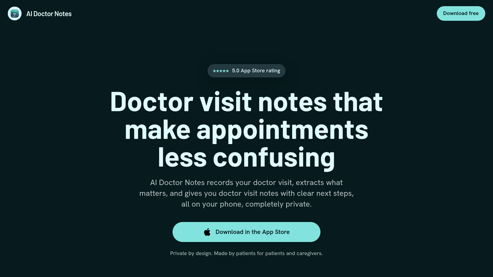 Screenshot of AI Doctor Notes
