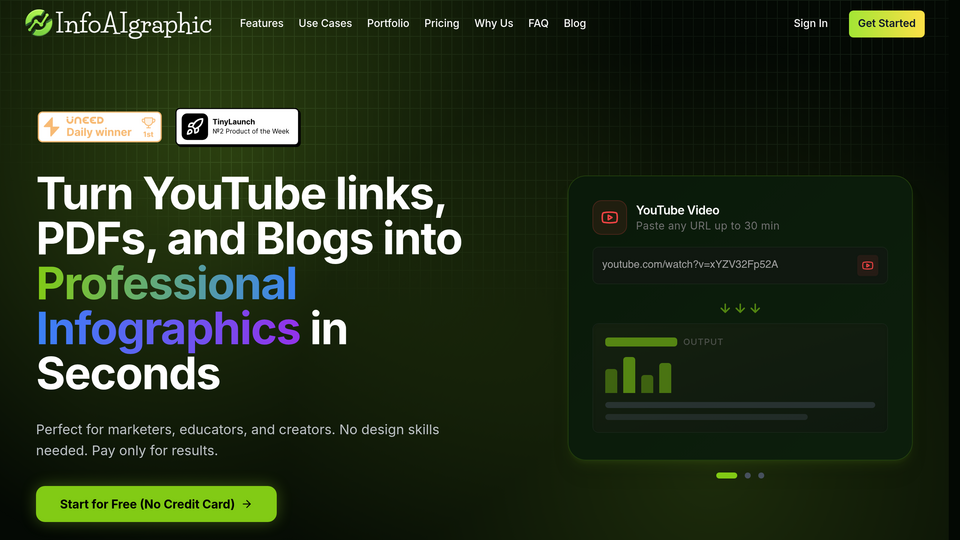 Screenshot of infoAIgenerator