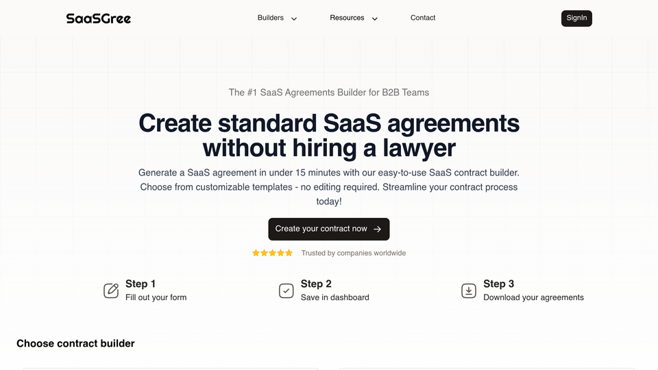 Screenshot of SaaSGree