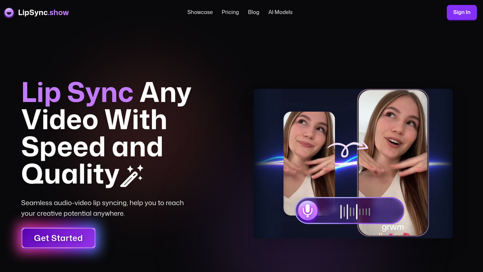 Screenshot of AI LipSync
