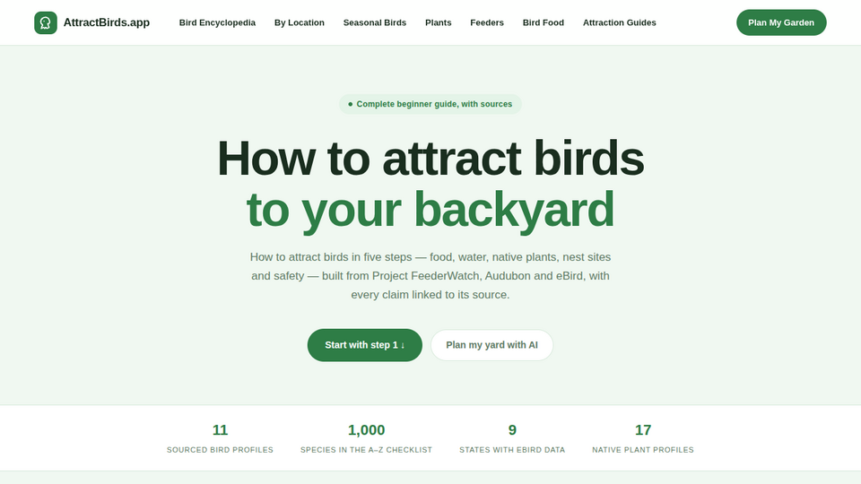 Screenshot of AttractBirds.app