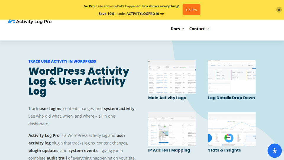 Screenshot of Activity Log Pro