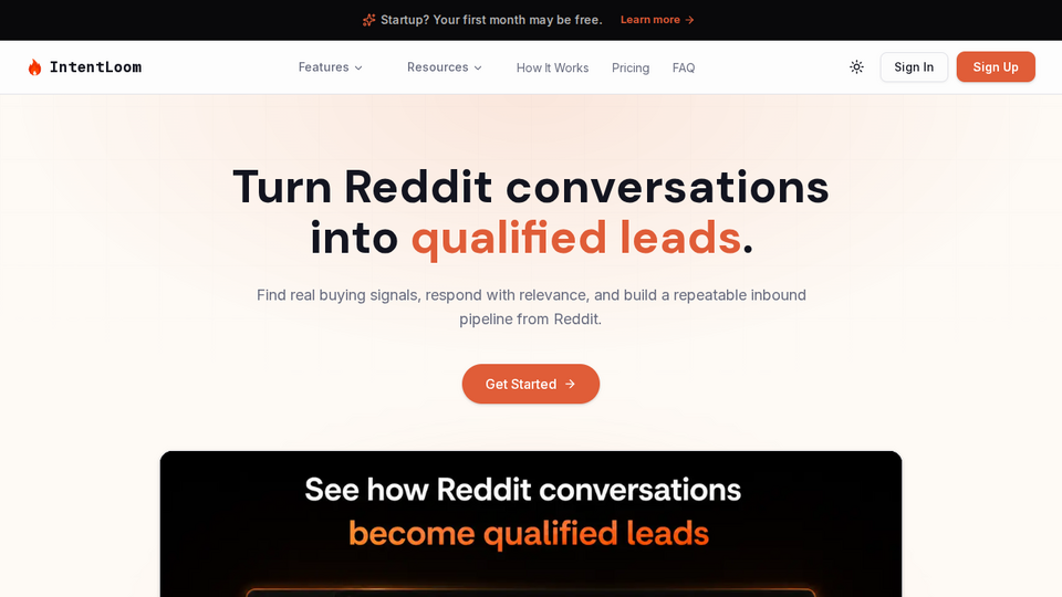 Screenshot of IntentLoom