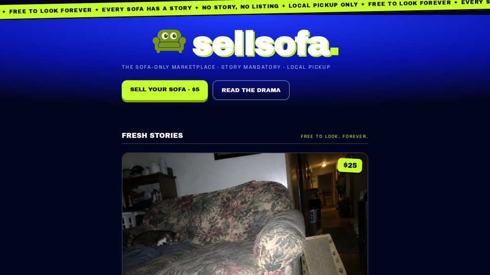 Screenshot of sellsofa