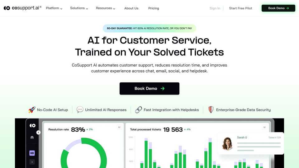 Screenshot of CoSupport AI