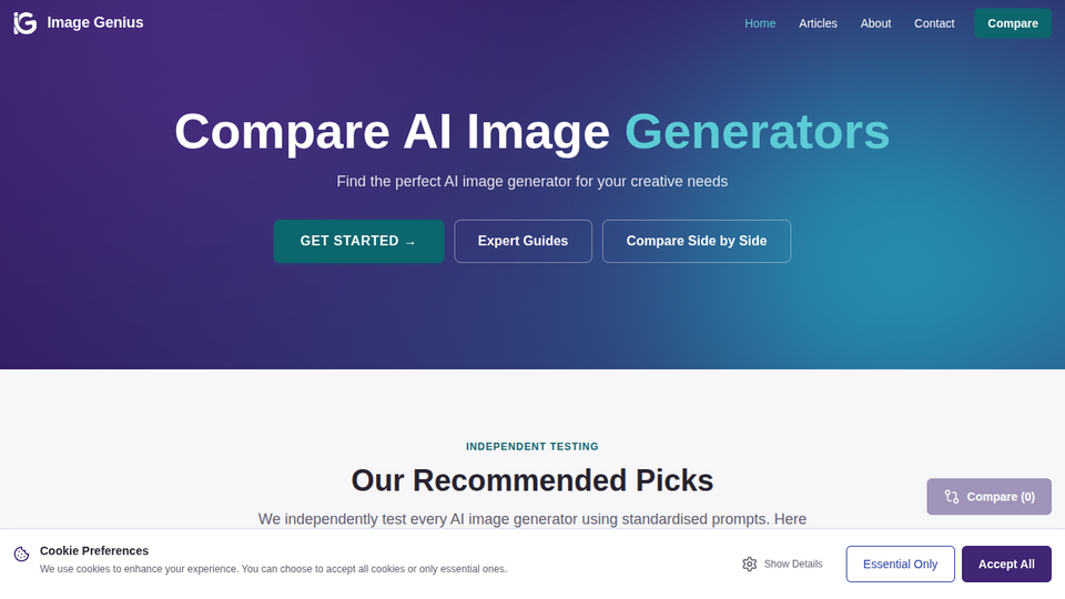 Screenshot of Image Genius