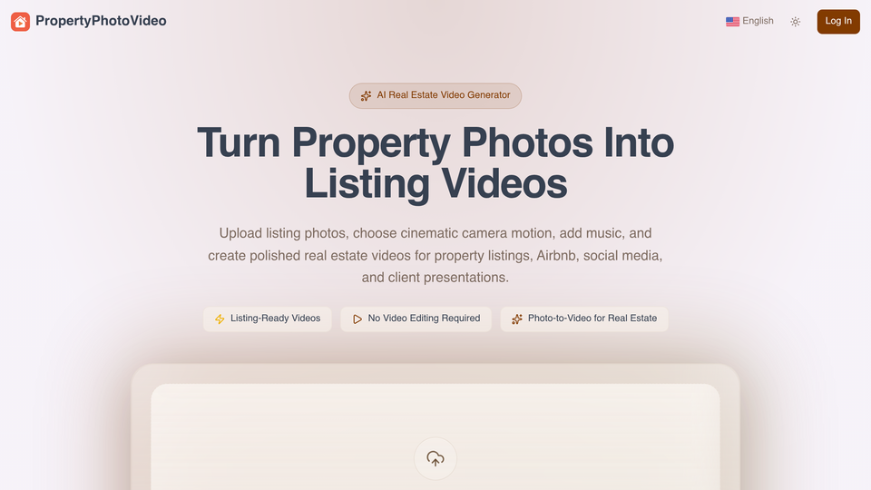 Screenshot of PropertyPhotoVideo