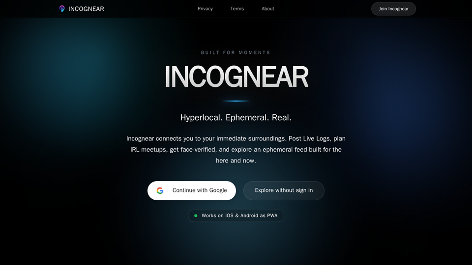 Screenshot of Incognear
