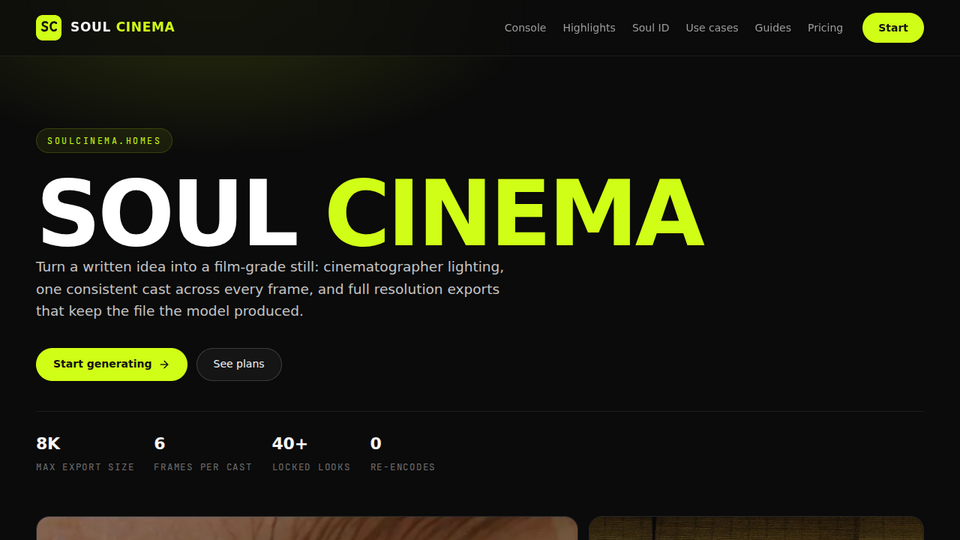 Screenshot of Soul Cinema
