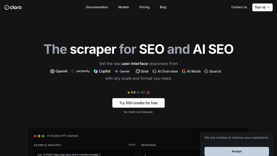 Screenshot of Cloro