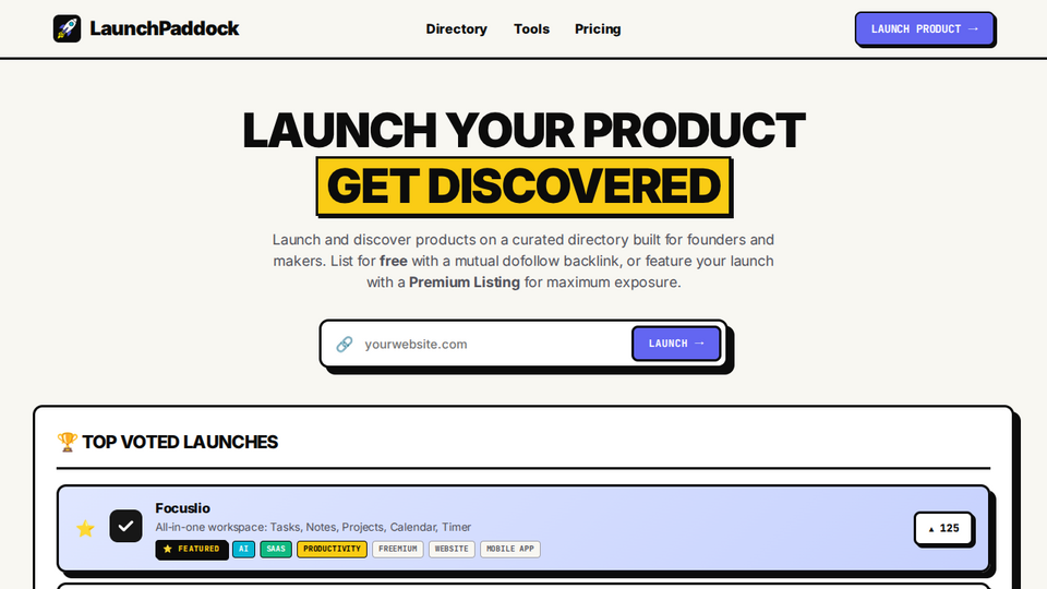 Screenshot of LaunchPaddock