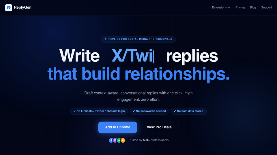 Screenshot of Replygen