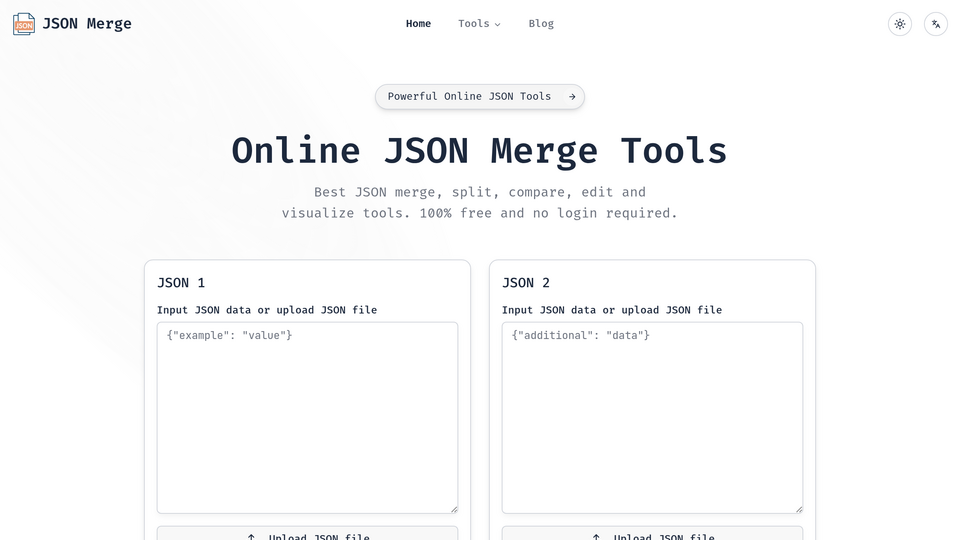 Screenshot of JSON Merge