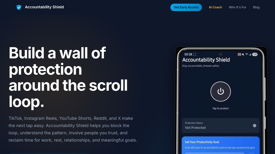 Screenshot of Accountability Shield