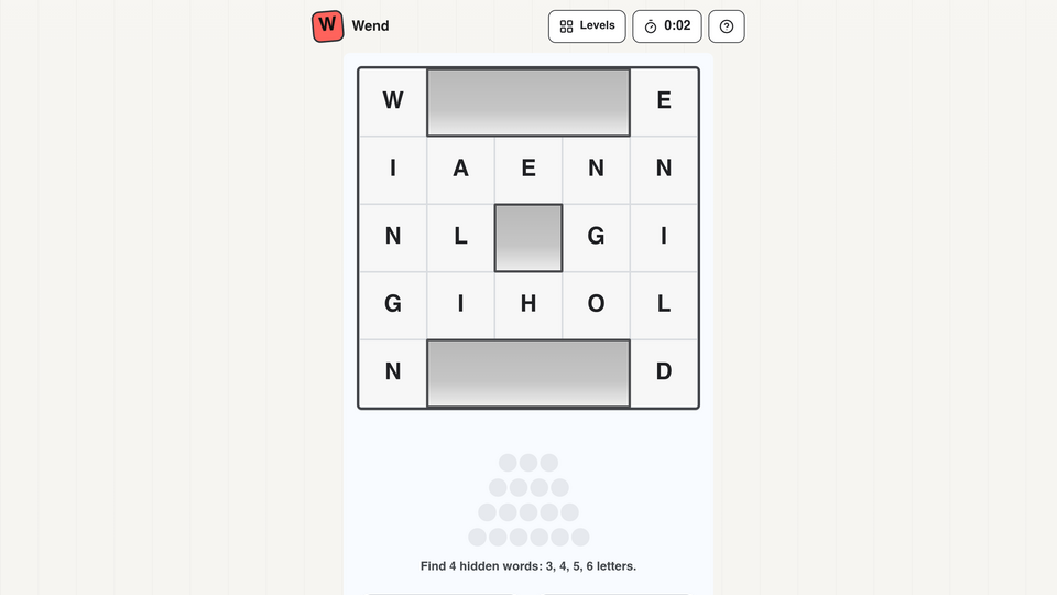 Screenshot of Wend Game
