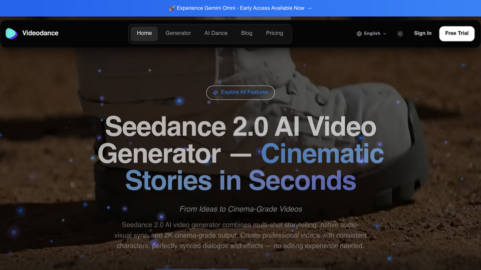Screenshot of Videodance