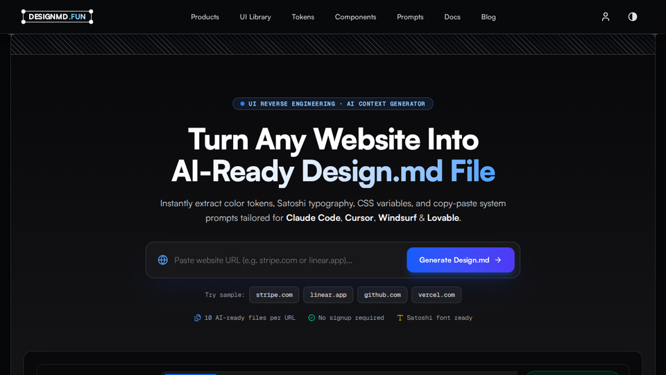 Screenshot of Design.md Fun