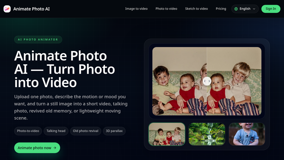 Screenshot of Animate Photo AI