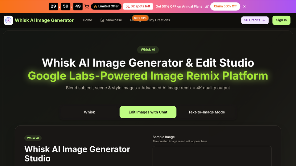 Screenshot of Whisk AI