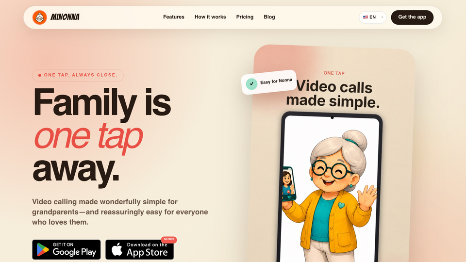 Screenshot of MiNonna - Video Calls