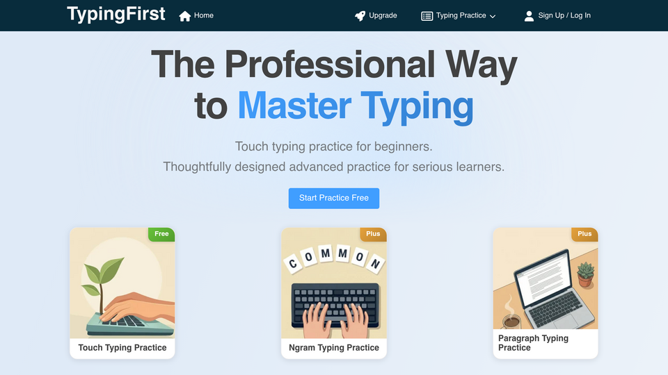 Screenshot of TypingFirst