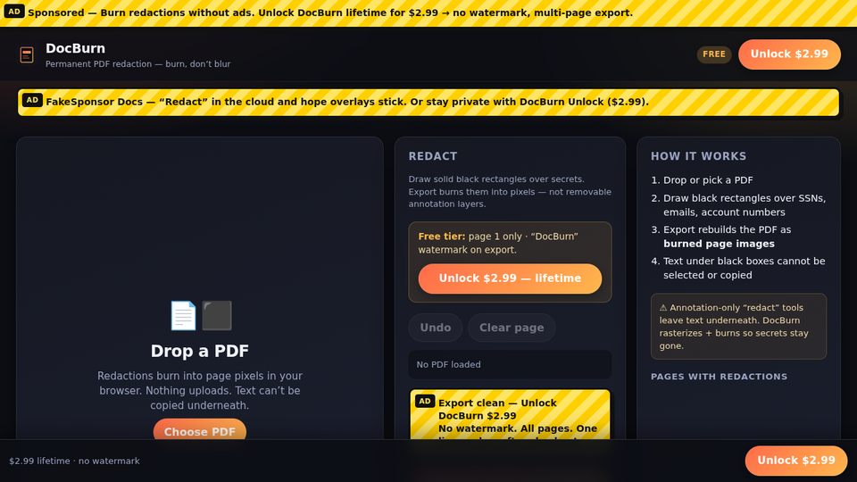 Screenshot of DocBurn